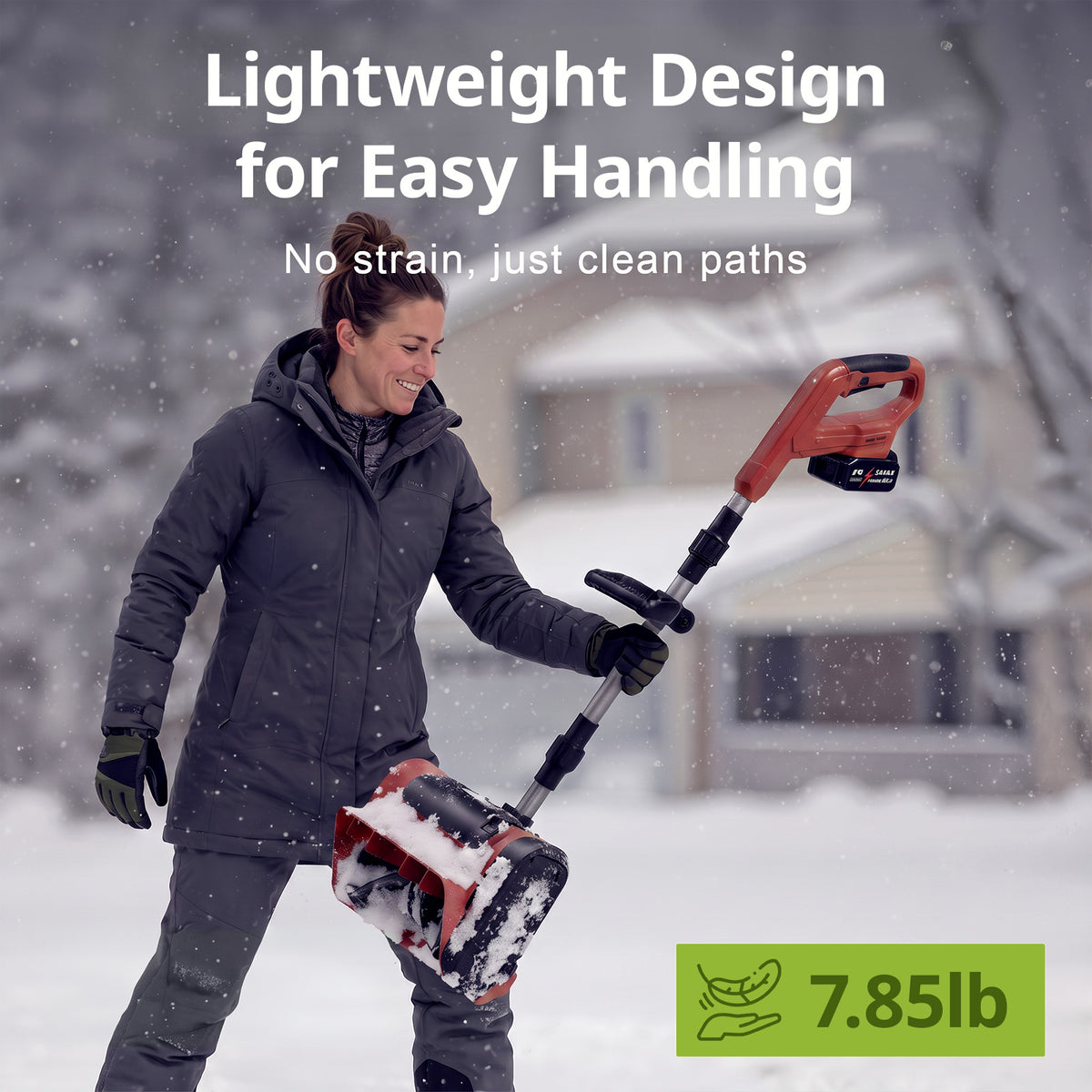 VASG Cordless Electric Snow Shovel, 21V 2×3.0Ah 12-Inch Battery-Powered Snow Blower with Adjustable Front Handle, Snow Removal Tool for Driveways, Sidewalks, Steps, and Patios