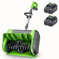 VASG Electric Cordless Snow Shovel, 2X 3.0Ah/ 21V 12-Inch Battery Snow Blower, Snow Removal Machine with Adjustable Front Handle, for Driveways, Sidewalks, Steps & Patios (Charger Included)
