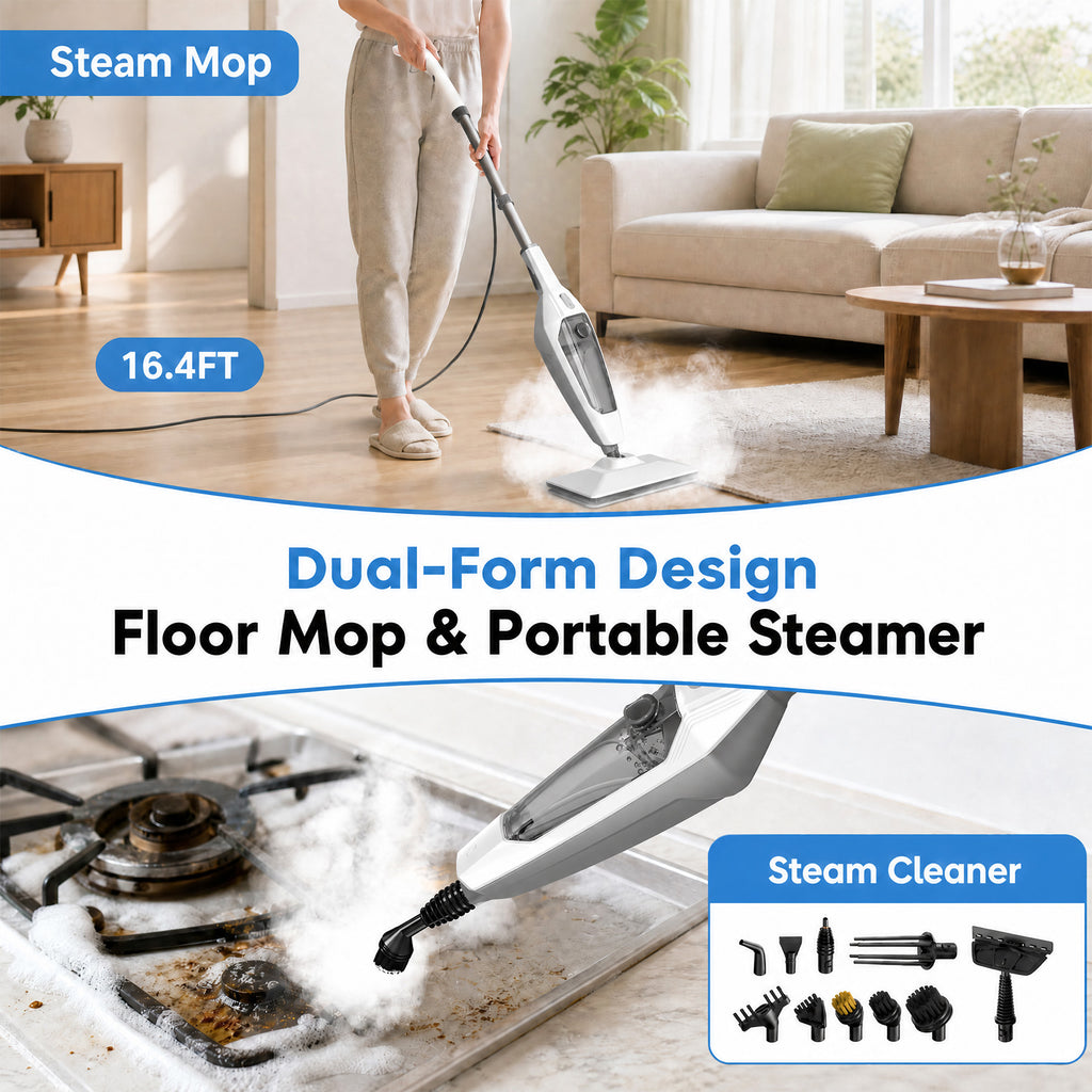 VASG Steam Mop, 14-in-1 Detachable Steam Cleaner