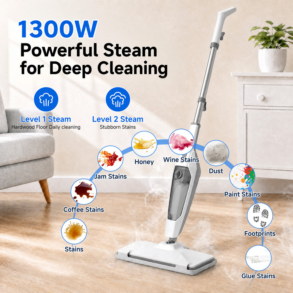 VASG Steam Mop, 14-in-1 Detachable Steam Cleaner