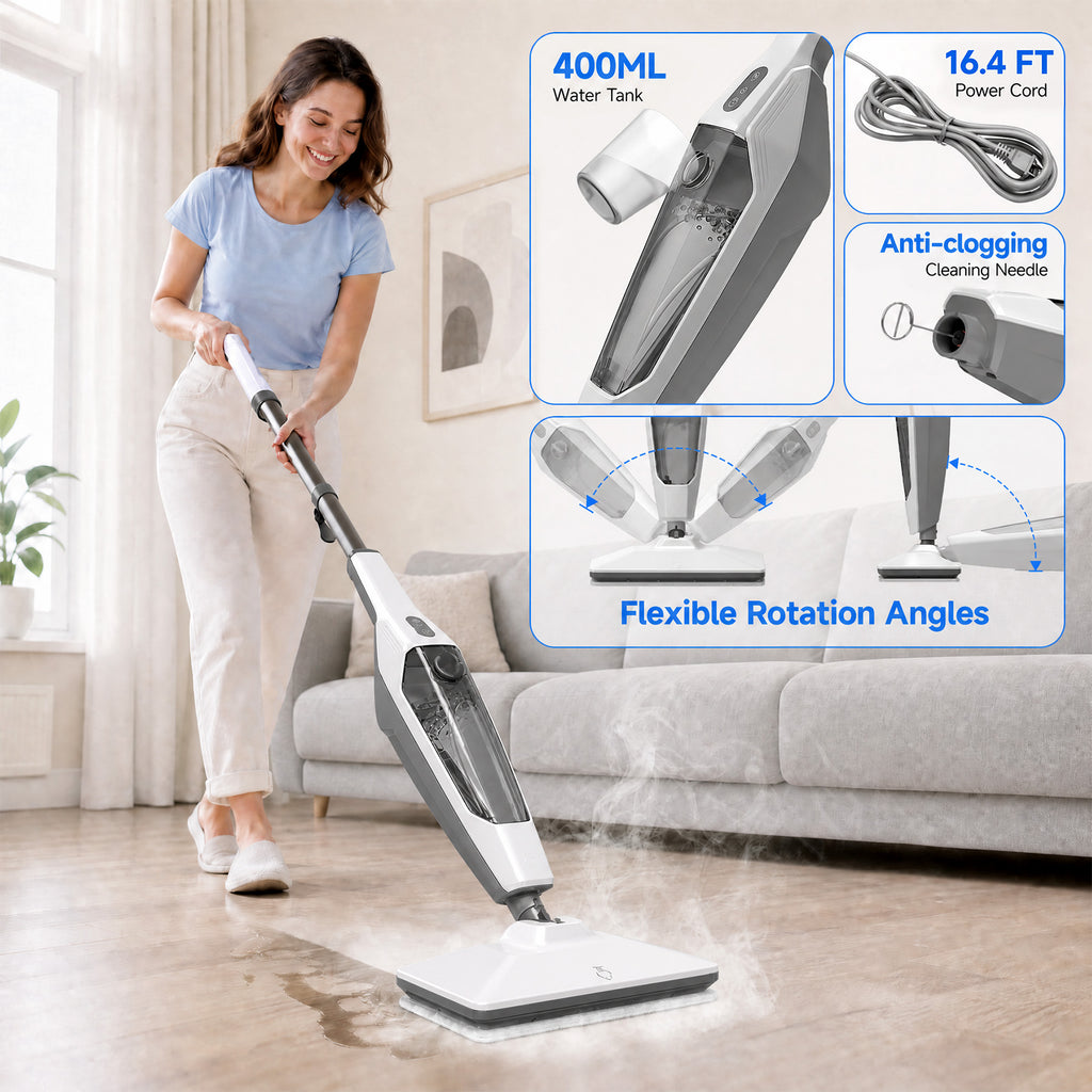 VASG Steam Mop, 14-in-1 Detachable Steam Cleaner